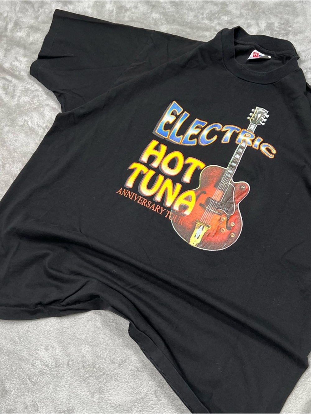 Vintage Electric Hot Tuna Tee Mens XL Black Single Stitch 25th Anniversary Tour